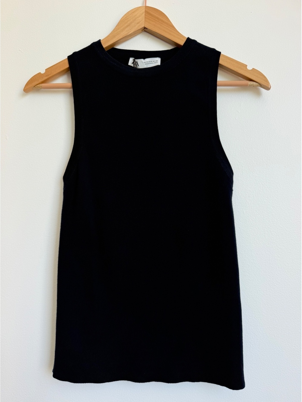 Zara Navy Blue Knit Tank Top Size M NWT